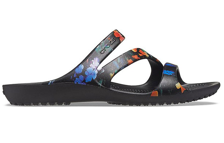 (WMNS) Crocs Kadee Casual Sandals Tie Dye Black 206894-001