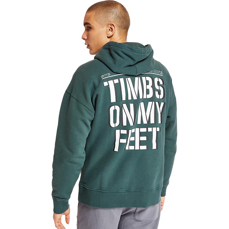 Timberland Logo and Back Words Hoodie 'Green' A28MPE20