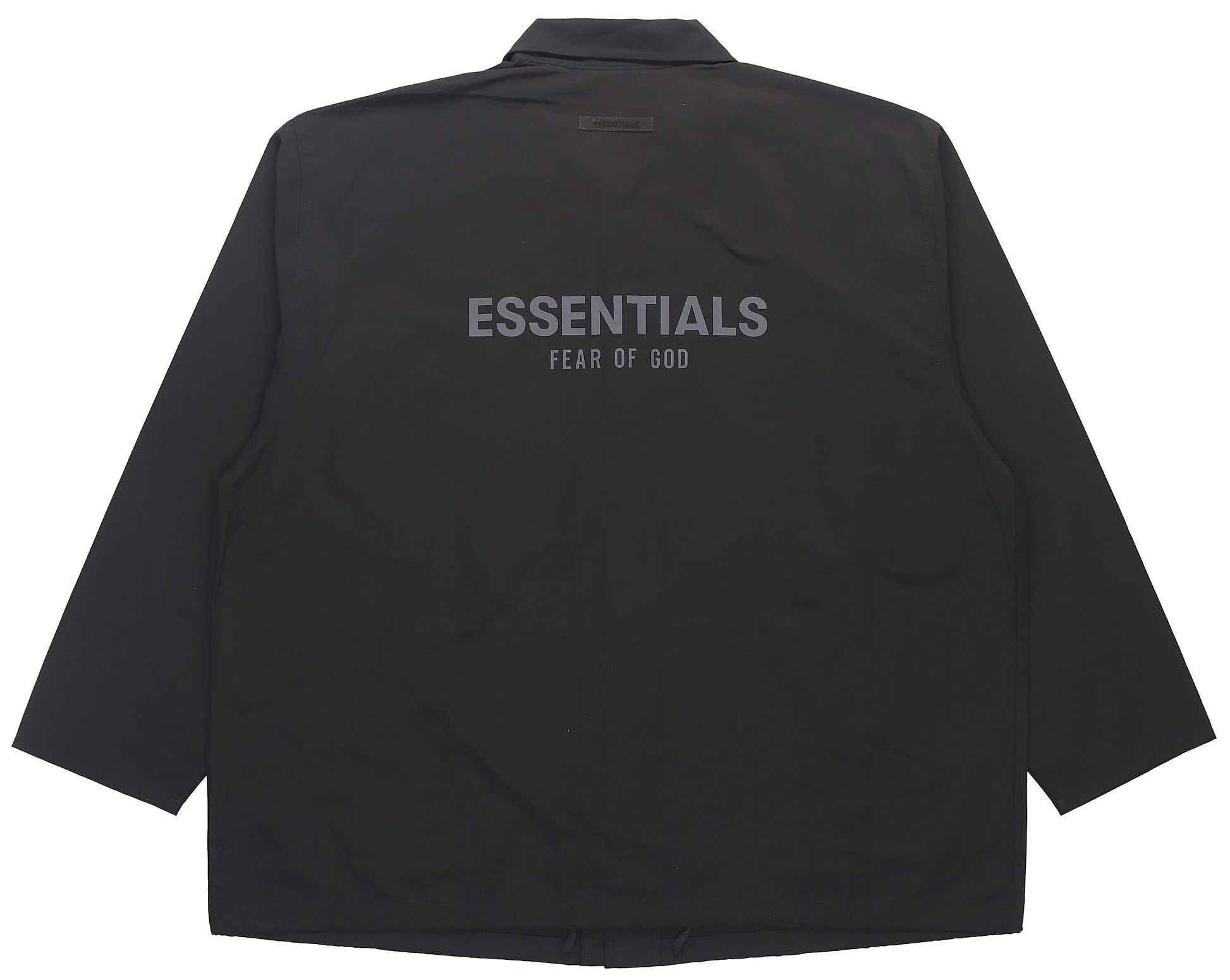 Fear of God Essentials SS21 Coaches Jacket Stretch Limo Black FOG-SS21-628