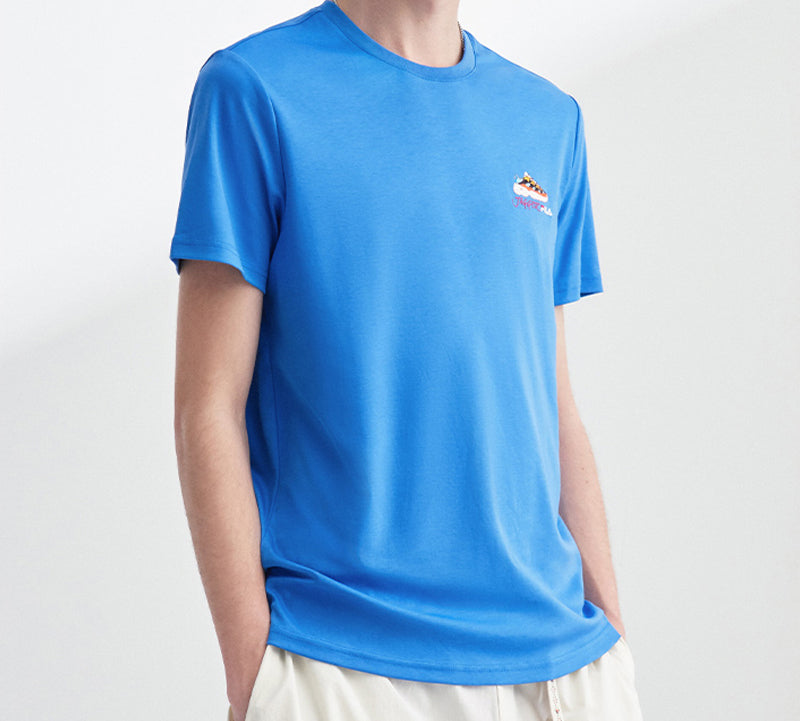FILA Jagger Sports Shoe Printing Short Sleeve Blue F11M028176F-BU
