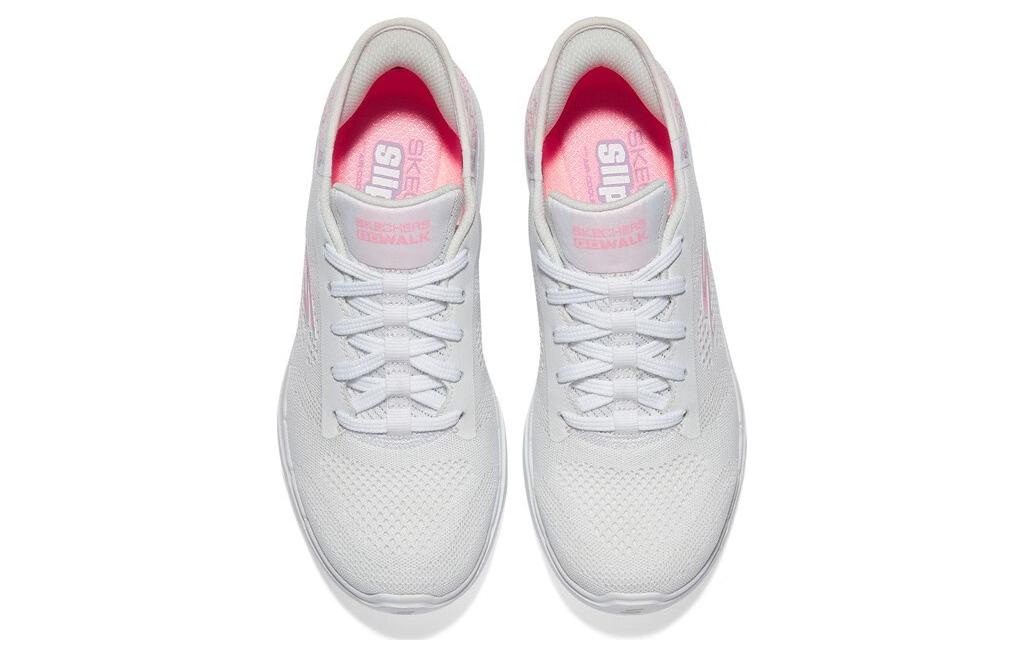 (WMNS) Skechers Go Walk 'White Pink' 124627-WMLT