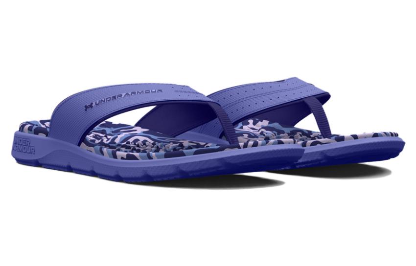 (WMNS) Under Armour Ignite Marbella Graphic Sandal 'Baja Blue Camo' 3026031-400