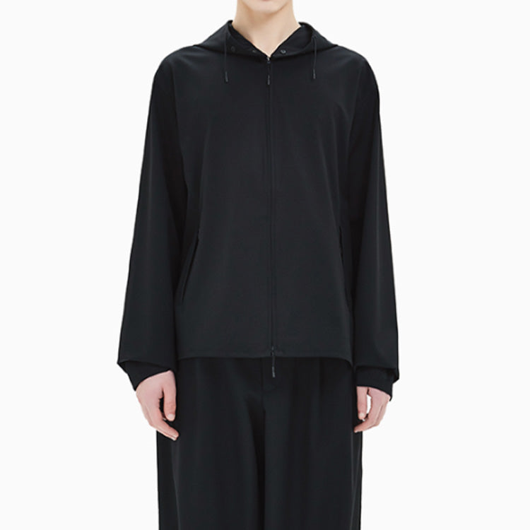 Men's Y-3 Craft Zipper hooded Long Sleeves Windproof Jacket Black FN5756
