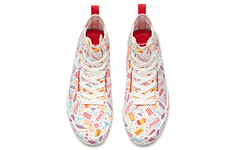 (WMNS) ANTA x Coca Cola Canvas 'White Multi-Color' 122028656-8