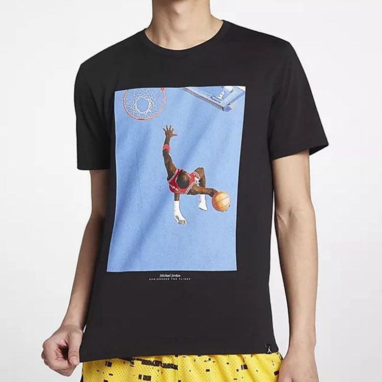 Air Jordan slamdunk Printed Sports TEE Men Black 915935-010