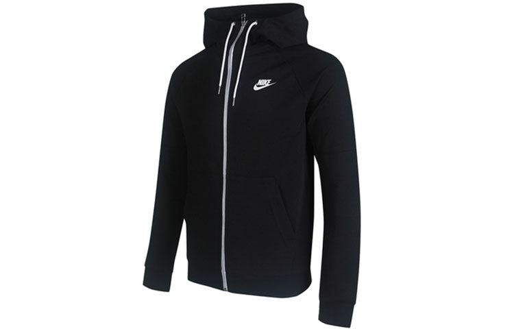 Nike Modern Fleece Cardigan hooded Logo Jacket Black CU4456-010