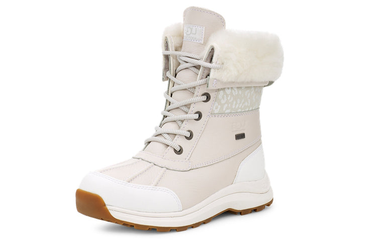 (WMNS) UGG Adirondack III Snow Leopard Snow Boots White 1112311-WHT
