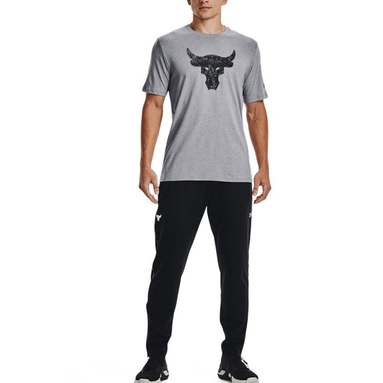 Under Armour Project Rock Brahma Bull Short Sleeve T-shirt 'Grey Black' 1371214-035