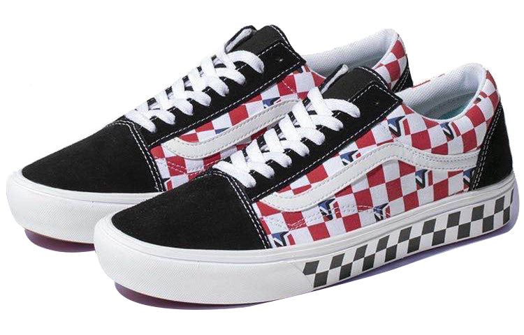 Vans Comfycush Old Skool Dimension In Checkerboard 'Black Red Blue' VN0A3WMA1NG