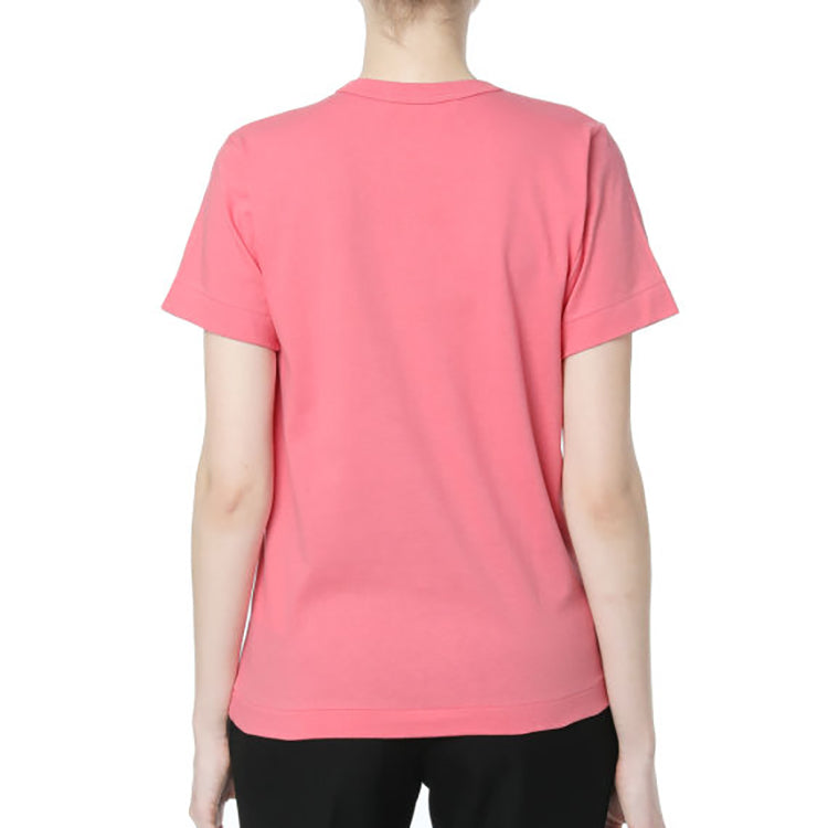 (WMNS) COMME des GARCONS PLAY Logo Tee 'Pink' AZ-T271-051-3