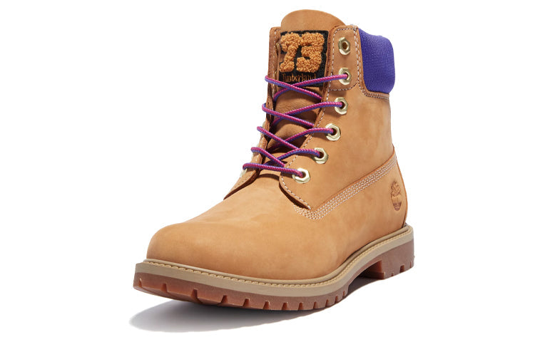 (WMNS) Timberland 6 Inch Heritage Cupsole Boots 'Wheat Nubuck with Purple' A44KP231
