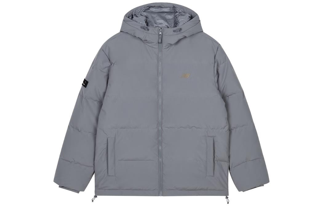 New Balance NB Logo Winter Down Jacket Asia Sizing 'Light Grey' AMJ33339-TTM