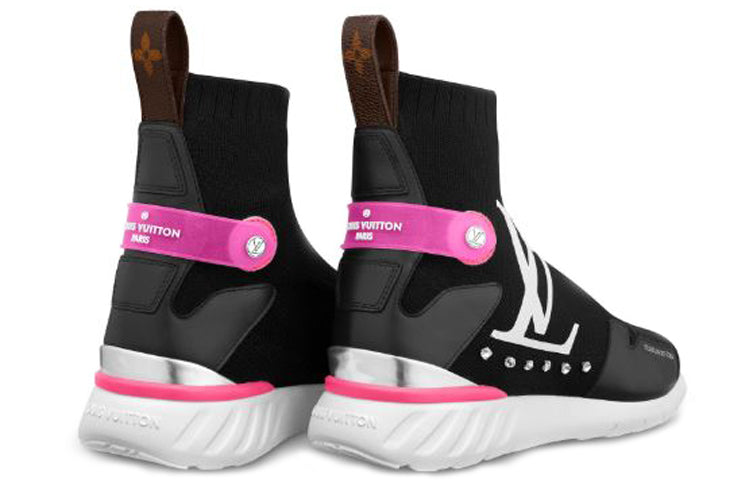 (WMNS) LOUIS VUITTON Aftergame High-Top Sneakers Black 1A6675