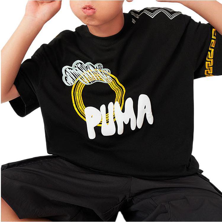 PUMA Logo T-Shirt 'Black' 539609-01