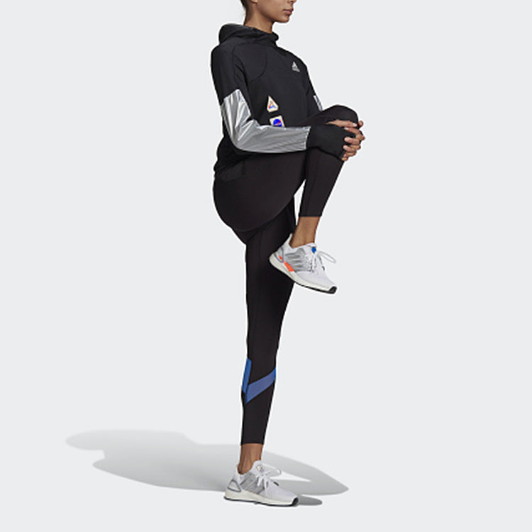 (WMNS) adidas Space Hoodie Running Sports Black GK6994