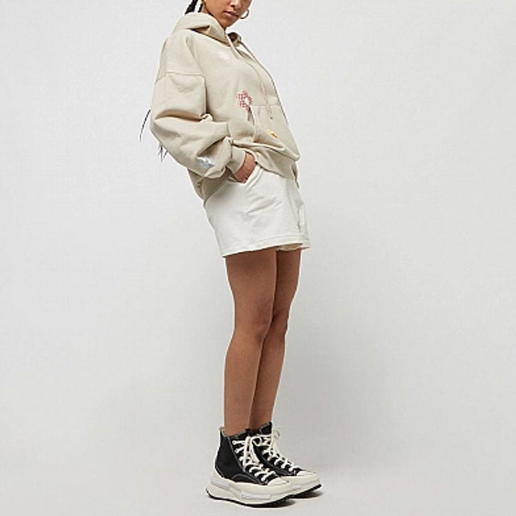 (WMNS) Converse Flora Logo Hoodie Asia Sizing 'Beige' 10025521-A02