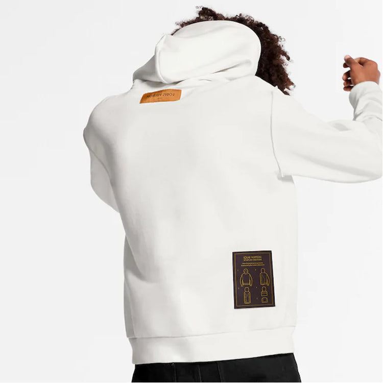 LOUIS VUITTON LV Back Tag Hooded Sweatshirt For Men White 1A5VJ