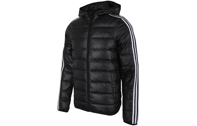 adidas neo protection against cold Stay Warm Sports hooded down Jacket Black FK9923