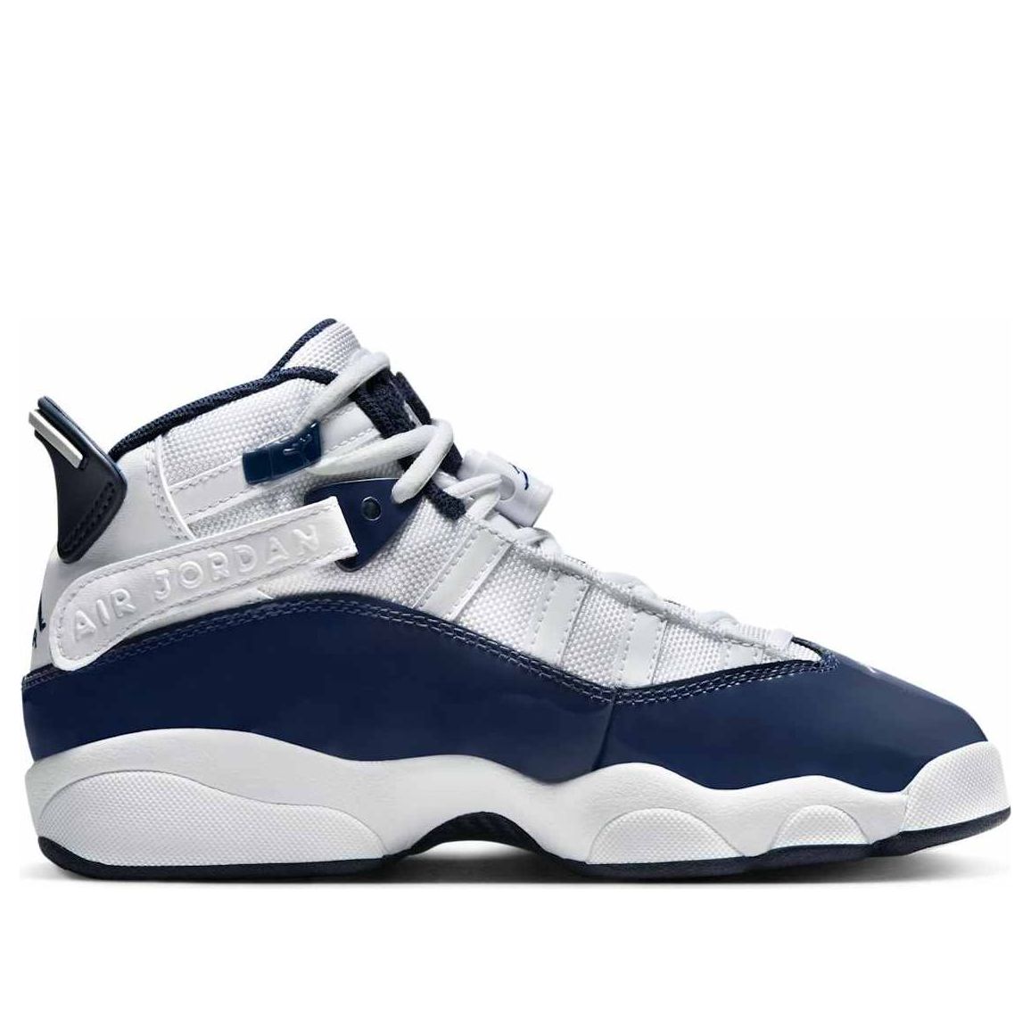 (GS) Air Jordan 6 Rings 'White Midnight Navy' 323419-124