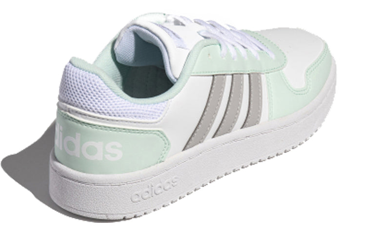 (WMNS) adidas Hoops 2.0 'White Grey Green' FW5856