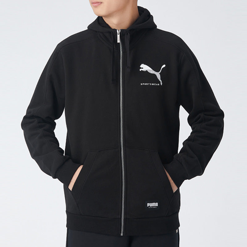 PUMA Athletics Hooded Sports Jacket Black 586542-51
