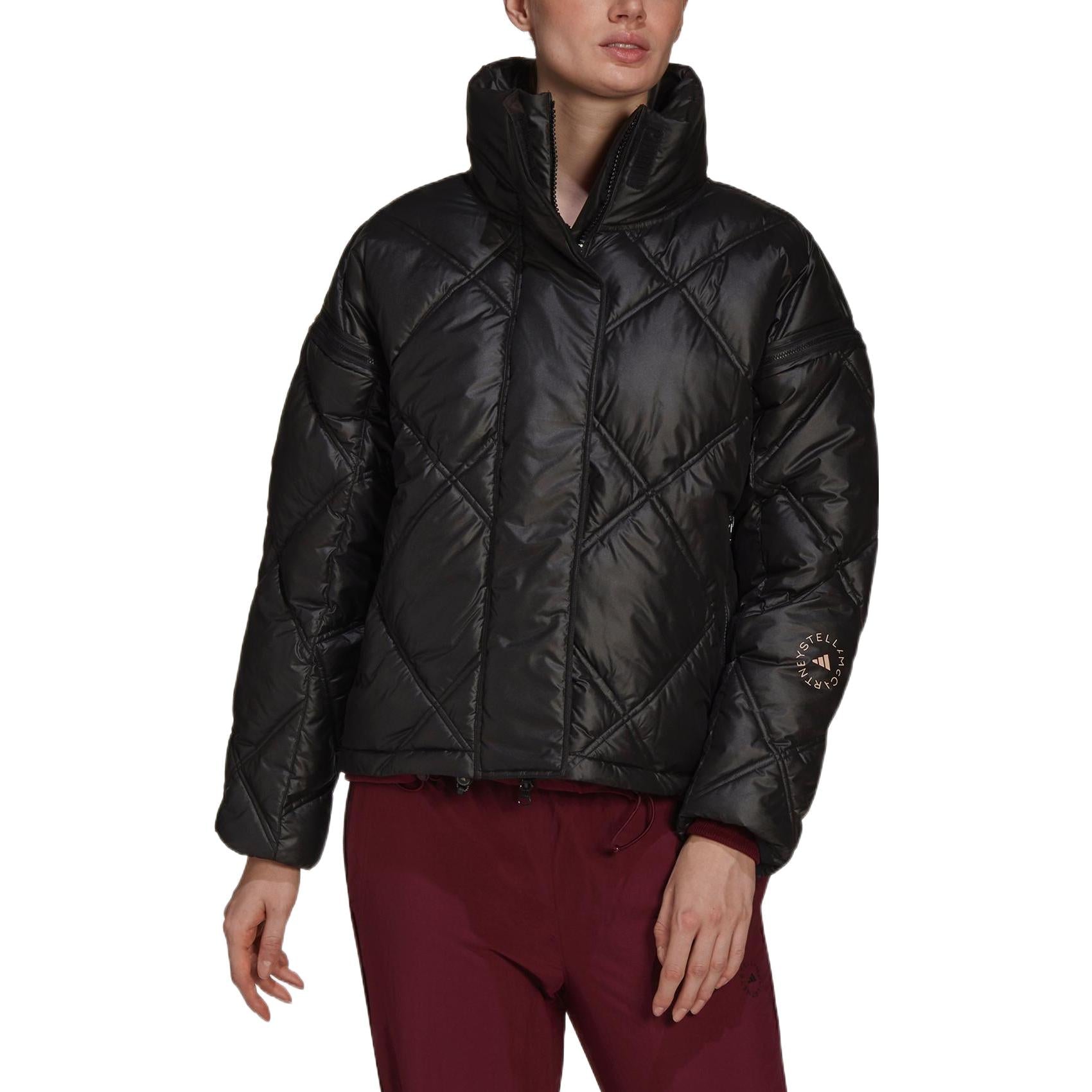 (WMNS) adidas Stella McCartney Bomber Crop Puffer Jacket Asia Sizing 'Black' GQ5978