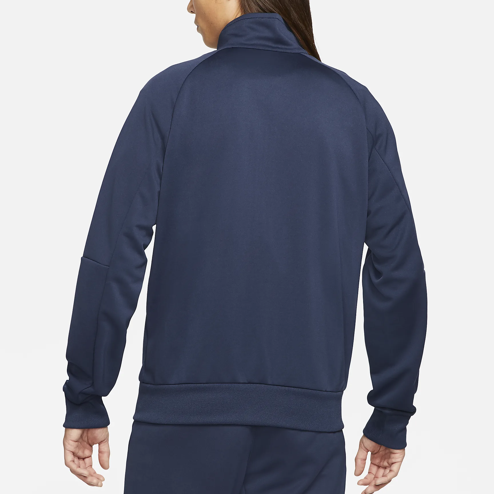 Men's Nike Solid Color Casual Micro Mark Printing Stand Collar Jacket Navy Blue DA0004-410