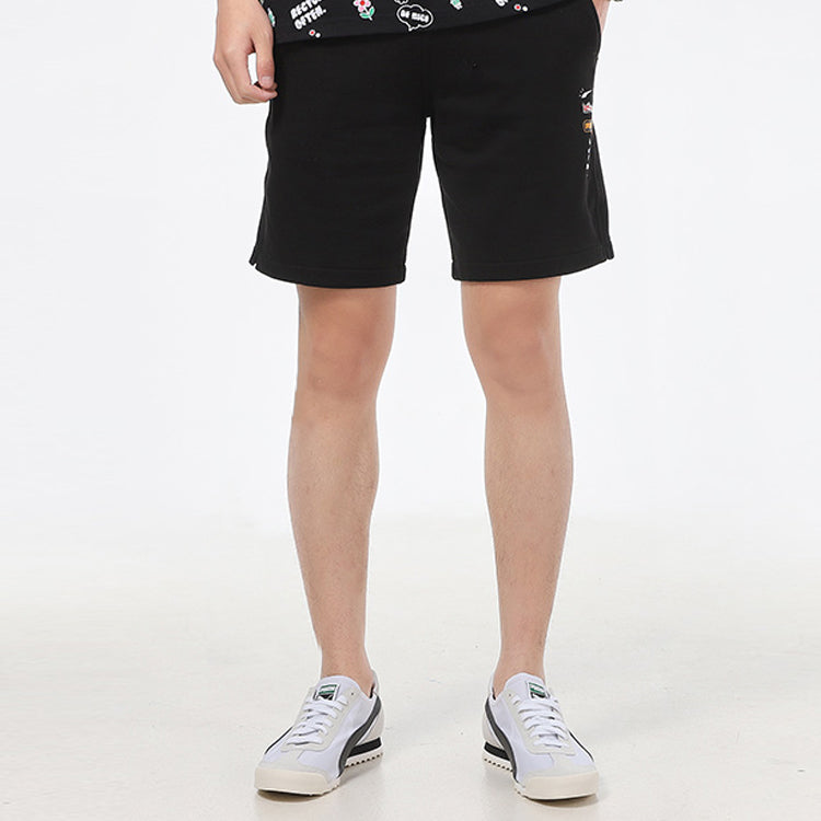 PUMA Awareness Athleisure Casual Sports Drawstring Breathable Shorts Black 532036-01