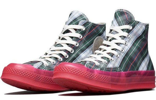 Converse Chuck Taylor All Star 70s Hi Plaid Translucent Midsole Red 163324C