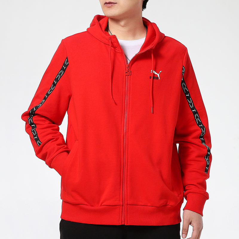 PUMA Elevate Hooded Full-Zip Jacket 'Red Black' 531071-11