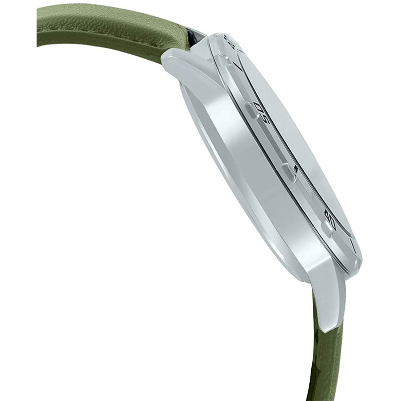 CASIO Leather Band Waterproof Business Style Men Mens Green Analog MTP-VD01L-3BV