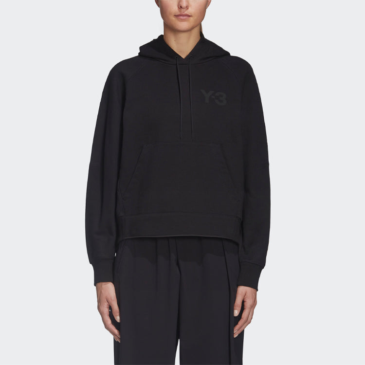 (WMNS) Y-3 Casual Round Neck Cotton Long Sleeves Hoodie Black FN3468