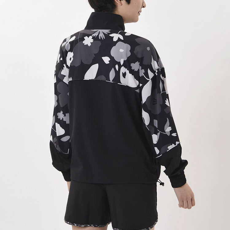 (WMNS) New Balance Flowers Printing Splicing Sports Jacket Black WJ1112Y-BK