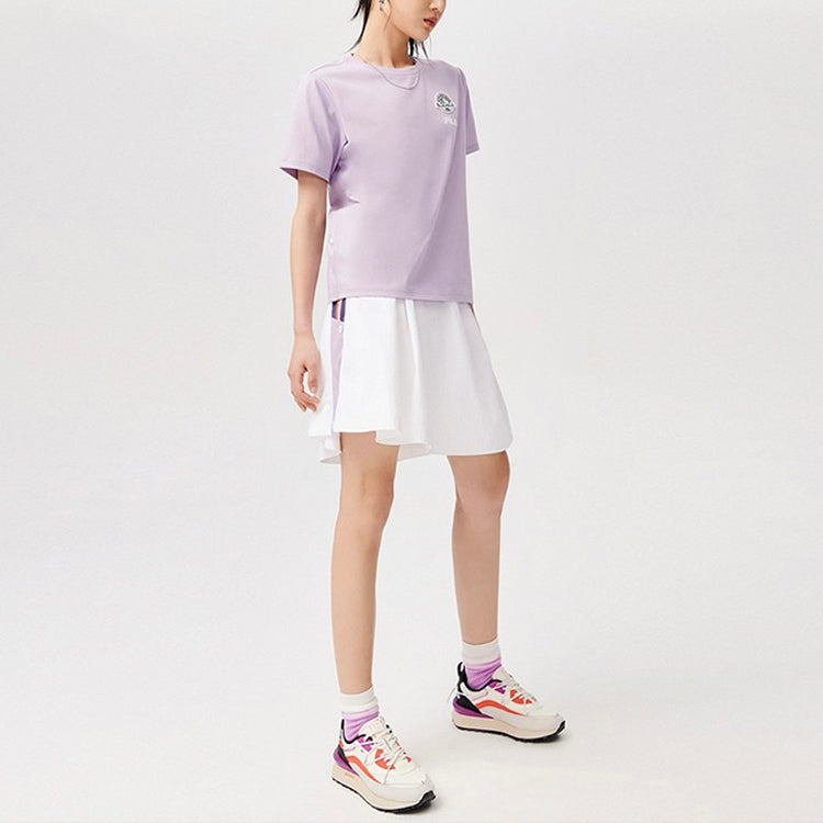 (WMNS) Fila FUSION Casual Sports Loose Knit Short Sleeve Purple T11W128103F-VT