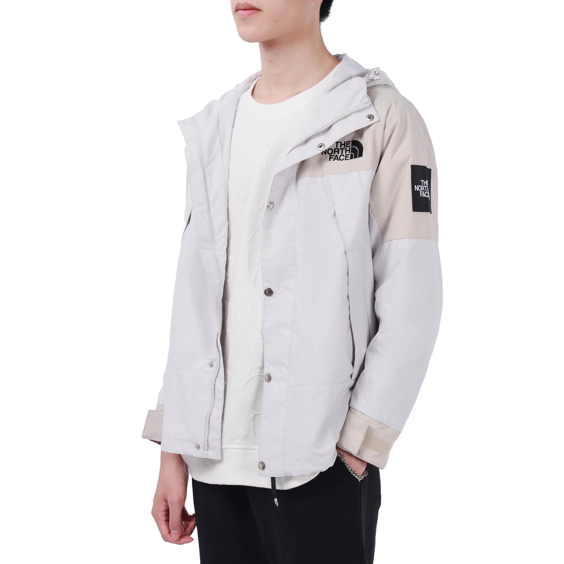 THE NORTH FACE Logo Mountain Windbreaker Jacket 'White' NF0A81NO-FN4