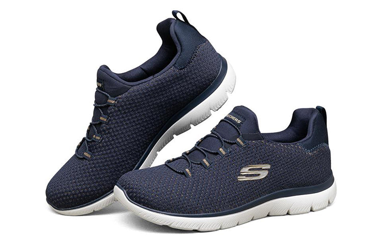 (WMNS) Skechers Summits Low-Top Dark-Blue 149204-NVGD