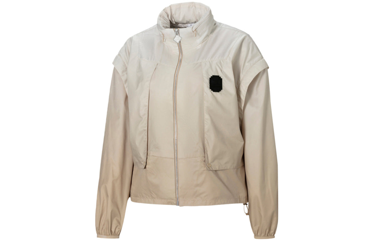 (WMNS) PUMA x PRONOUNCE Crossover Printing Gradient Woven Hooded Jacket Khaki 532147-20