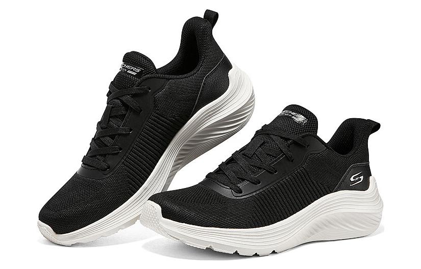 (WMNS) Skechers Bobs Squad Waves 'Black' 117470-BLK