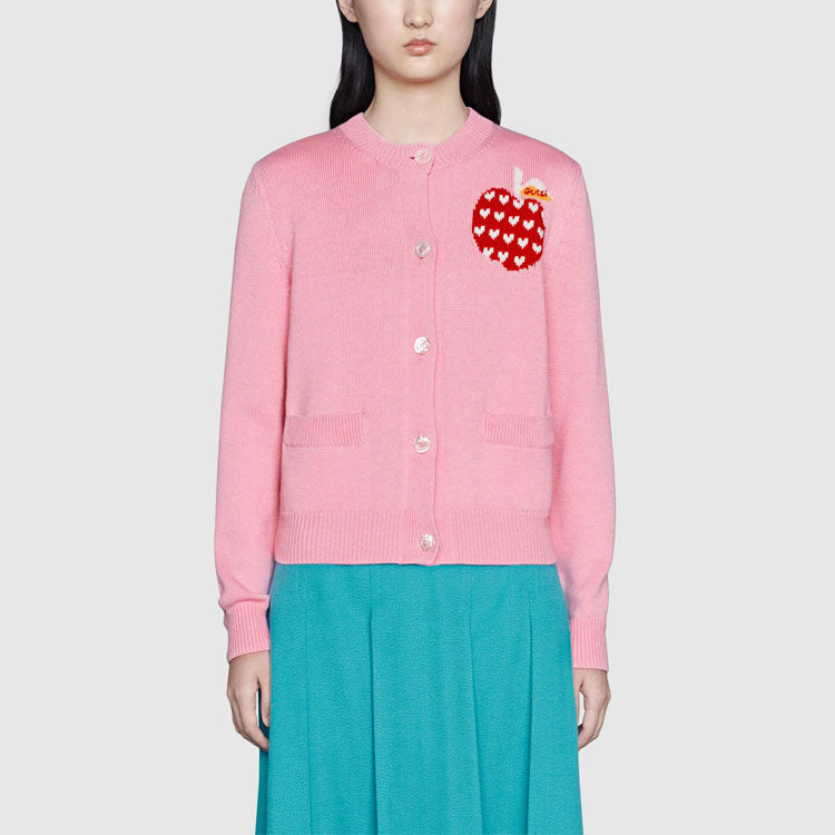(WMNS) Gucci Les Pommes Cardigan 'Pink 664354-XKBYU-5943