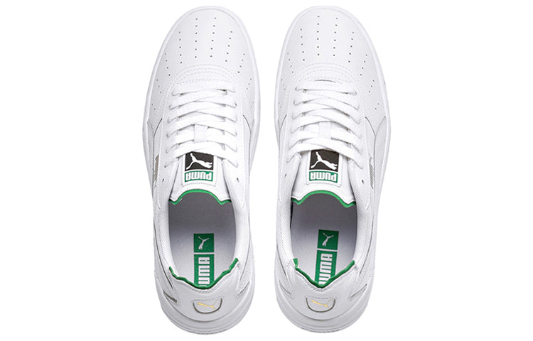 PUMA Cali Retro Low Top Skate Shoes White Green 369337-02