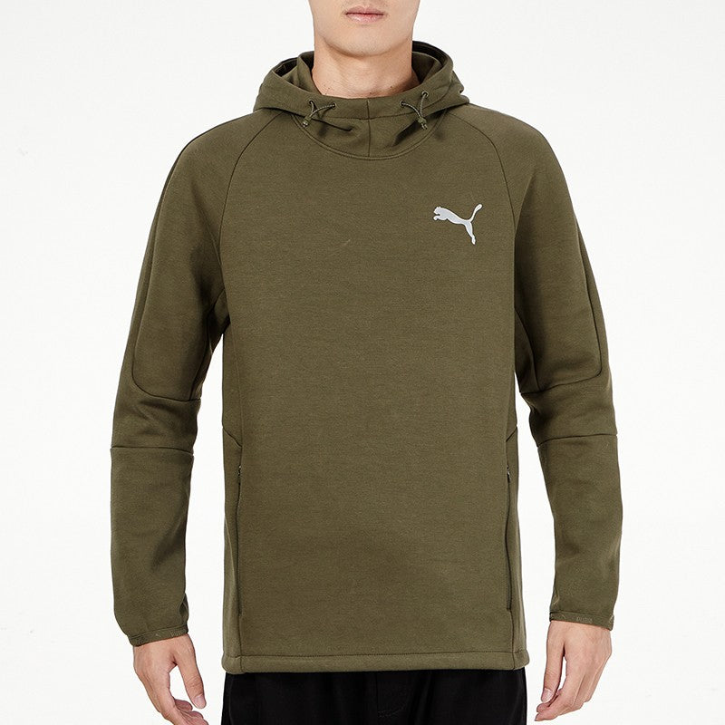 PUMA Logo Printing Sports Pullover Green 846340-44
