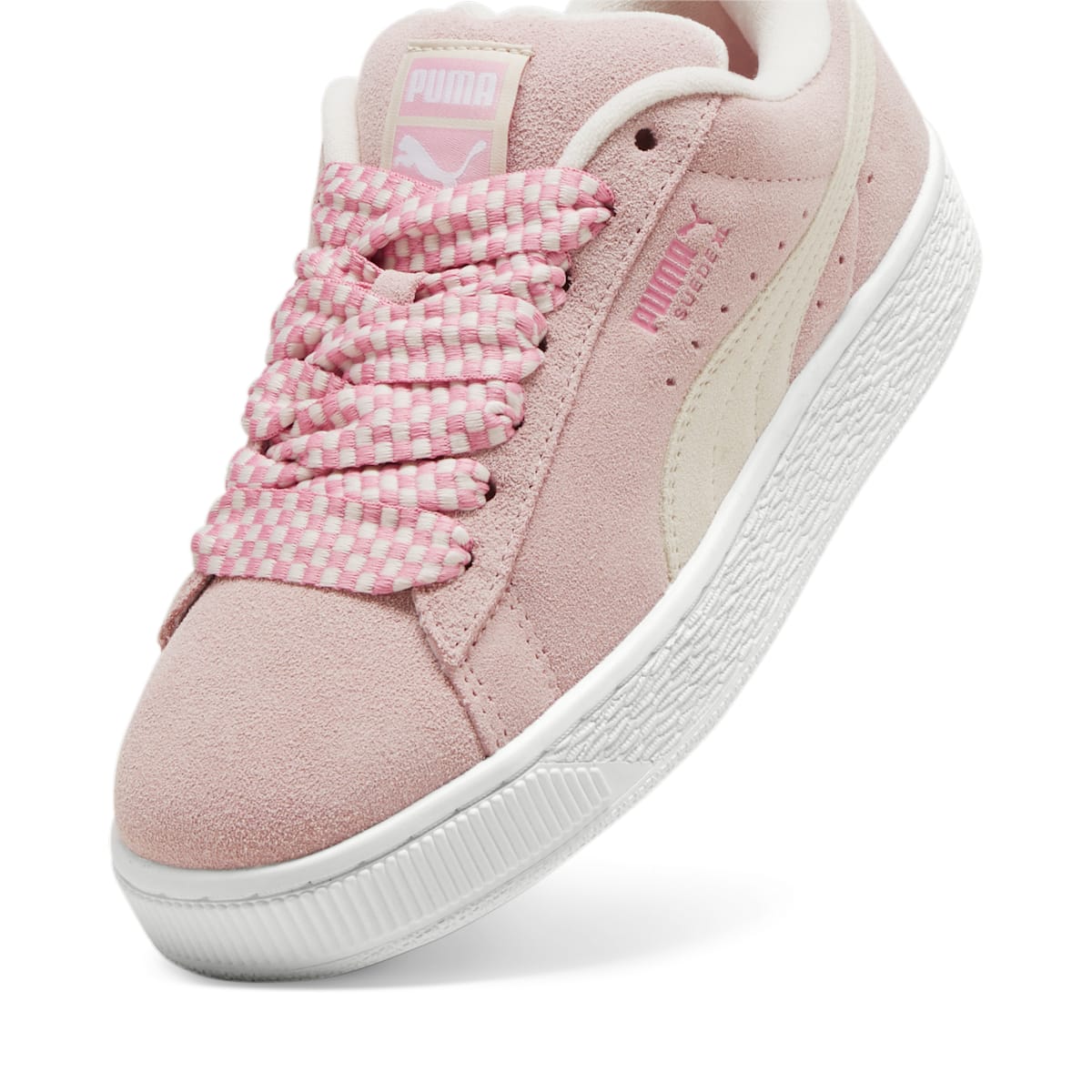 (WMNS) PUMA Suede XL Lace 'Mauve Mist White' 398310-02