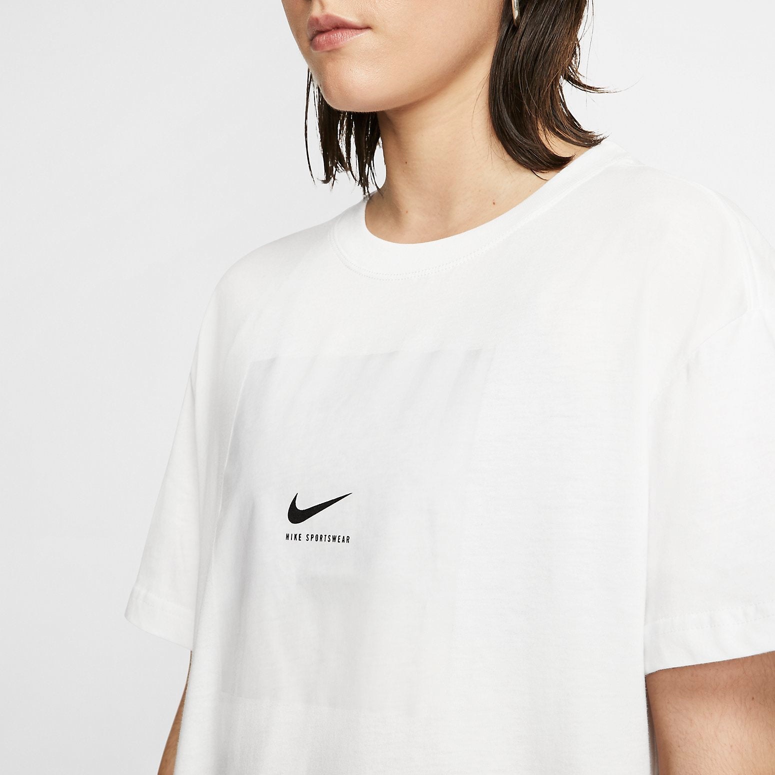 (WMNS) Nike Sportswear Alphabet logo Short Sleeve 'White' CK4381-100