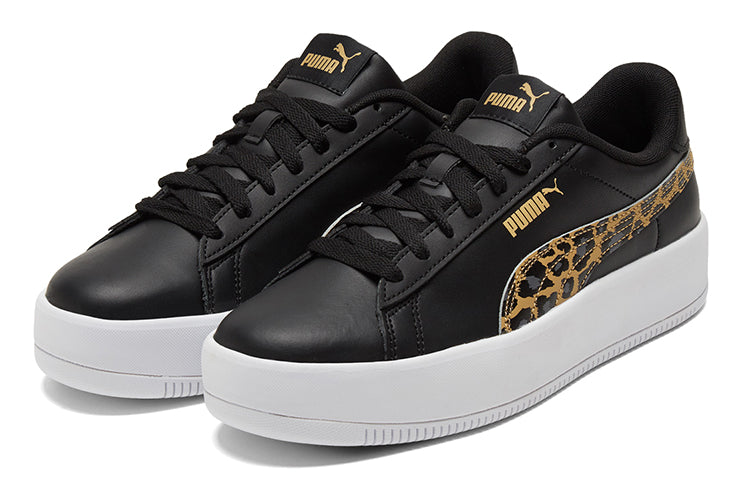 (WMNS) PUMA Lily Platform Sneakers Black 384894-01