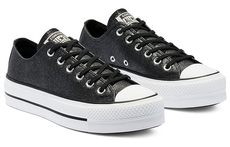 (WMNS) Converse Chuck Taylor All Star Platform Low 'Black Glitter' 569377C
