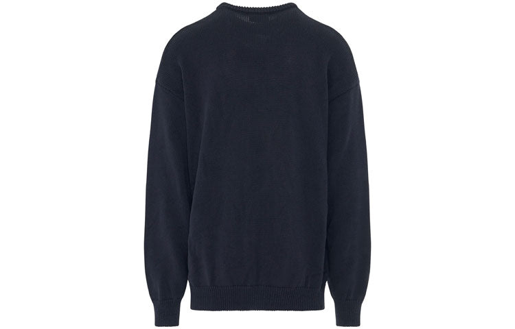 Balenciaga College Crest Crewneck Sweatshirt 'Navy' 696226T32394640