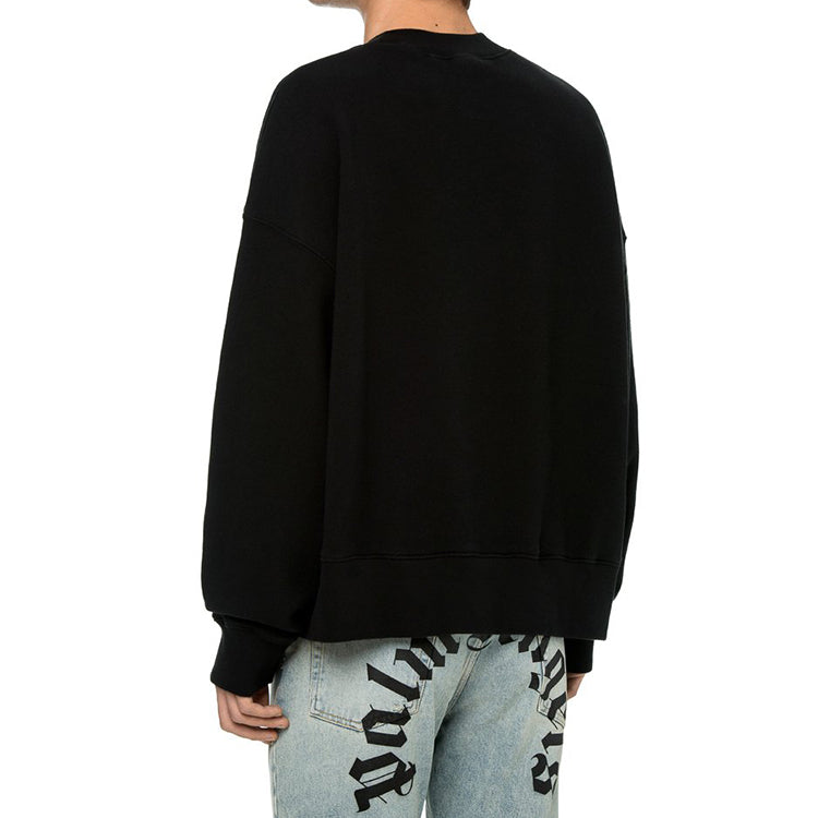 Men's PALM ANGELS Bear Pattern Printing Pullover Black PMBA026E20FLE0021001