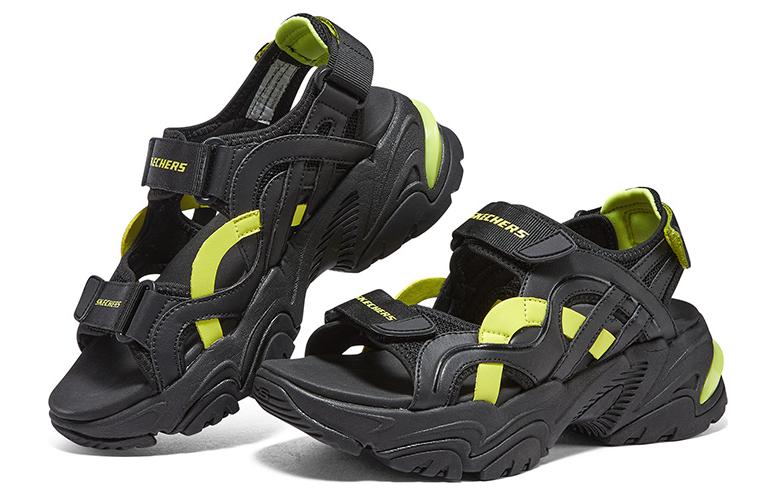 (WMNS) Skechers Stamina V2 'Black Yellow' 119862-BKLM