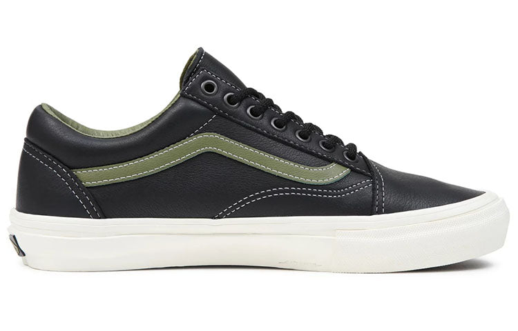 Vans Skate Old Skool Butter Leather 'Black Green' VN0A5FCBYJ7