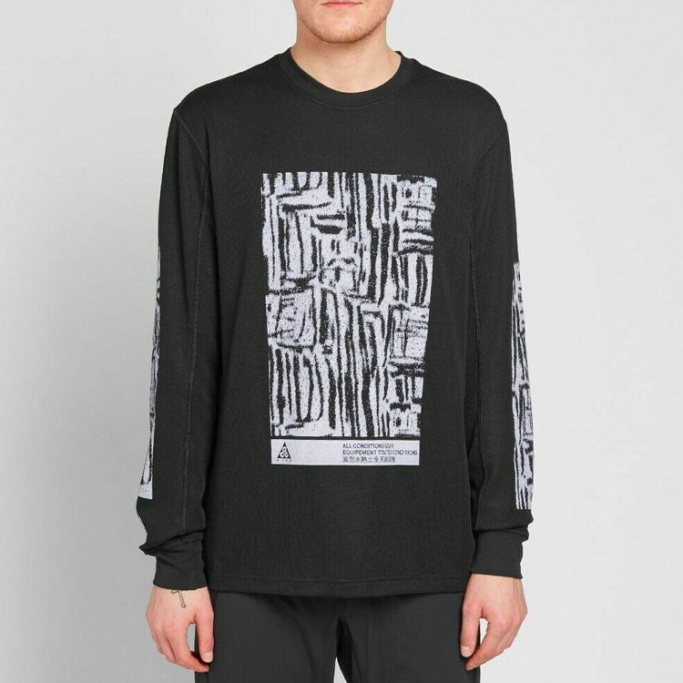 Men's Nike ACG Waffle Casual Sports Printing Pullover Long Sleeves BQ7205-010